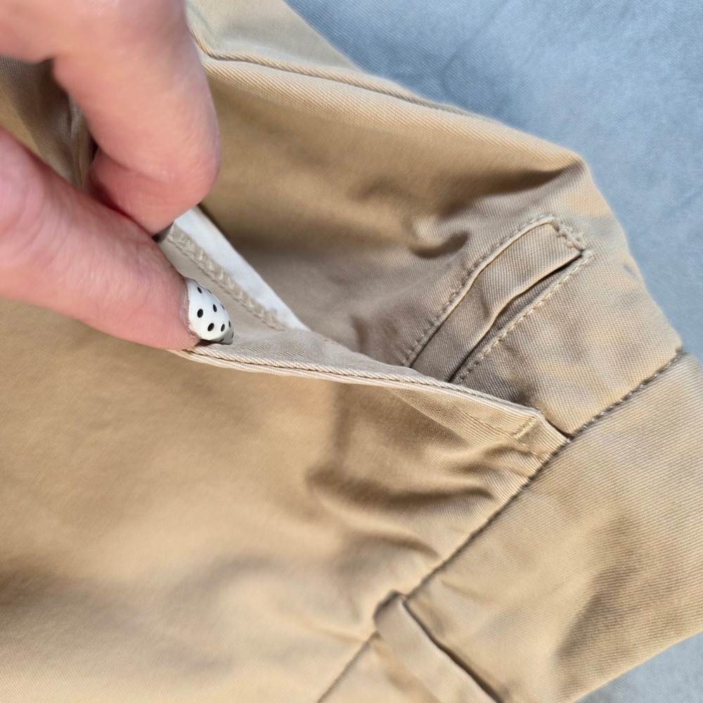 Talbots Womens Khaki Chino‎ Shorts Size 6 Tan Cotton Stretch Mid Rise - Picture 10 of 11